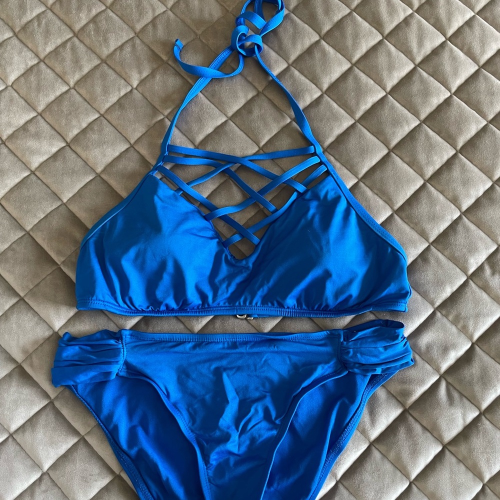 Mossimo Supply Co. Strappy Blue Bikini